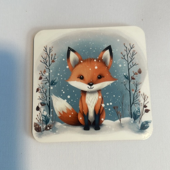 Set of 4 winter coasters - Picture 4 of 6